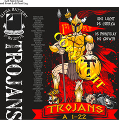 Platoon Items (2nd generation print) ALPHA 1st 22nd TROJANS 1st PLATOON SEPT 2023