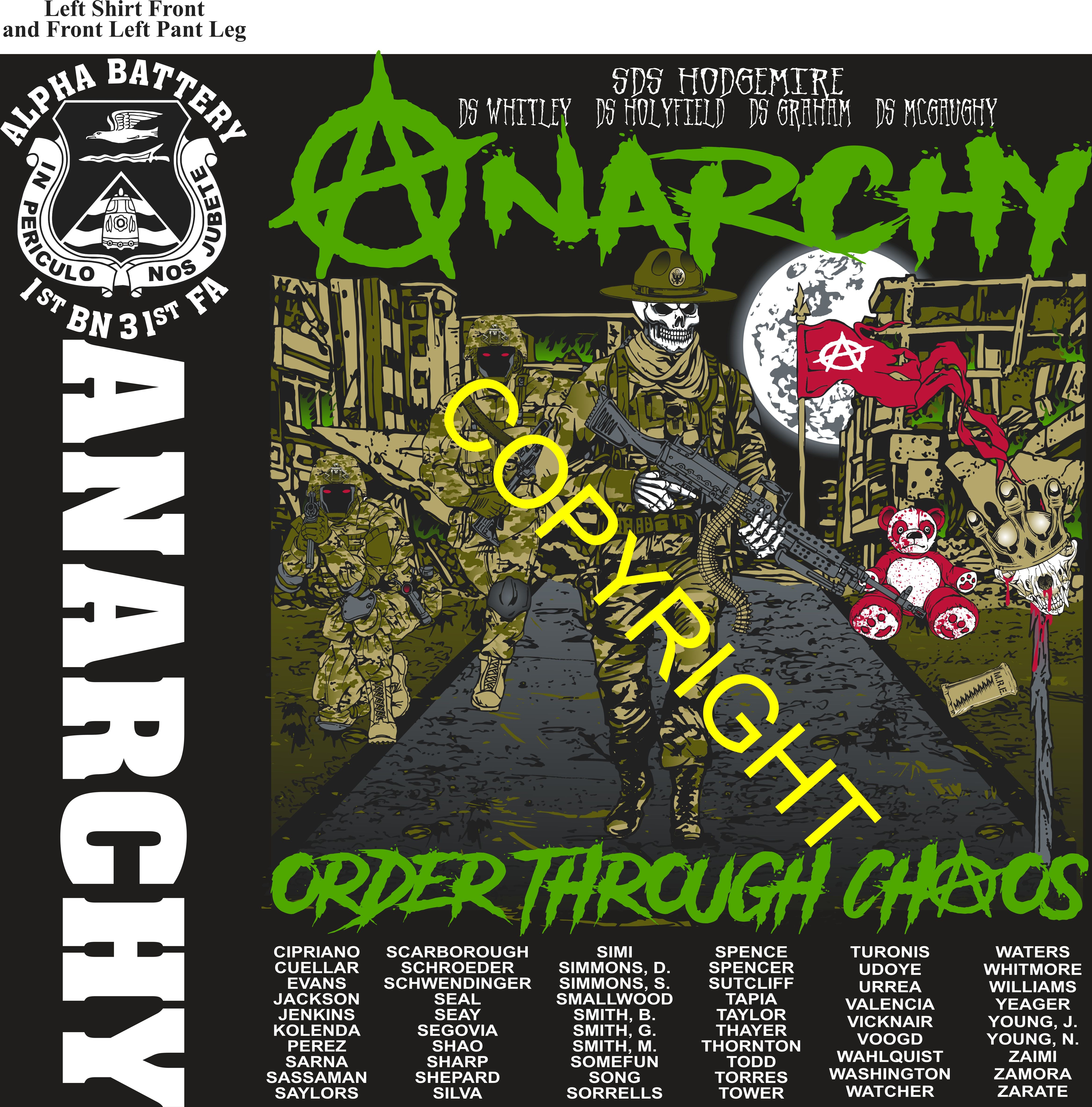 Platoon Items (direct-to-garment print) ALPHA 1st 31st ANARCHY 4th PLATOON OCT 2025 GRADUATED 10-10-2025