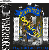 Platoon Items (2nd generation print) BRAVO 1st 22nd WARRIORS 3rd PLATOON OCT 2023