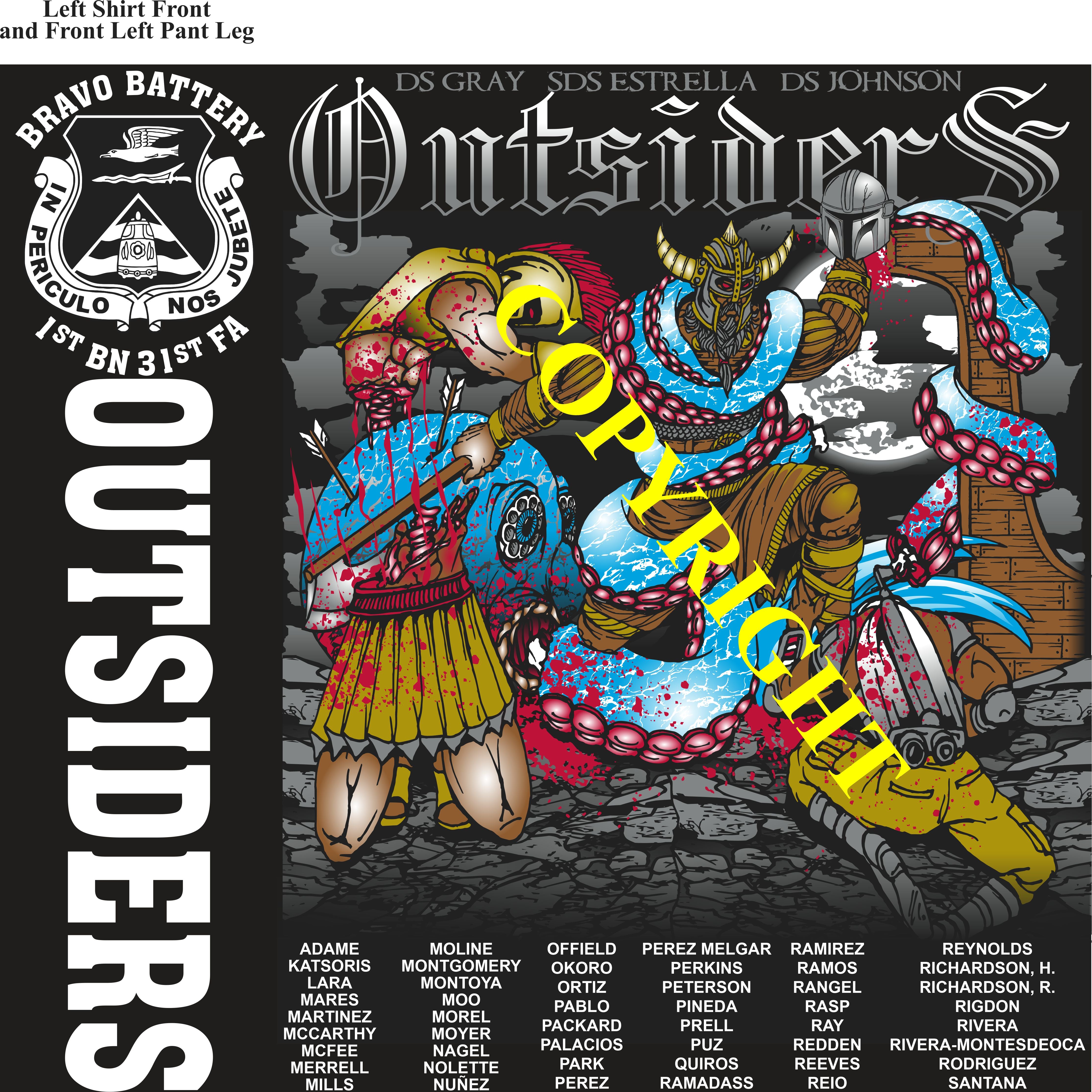 Platoon Items (2nd generation print) BRAVO 1st 31st OUTSIDERS 3rd PLATOON APR 2024