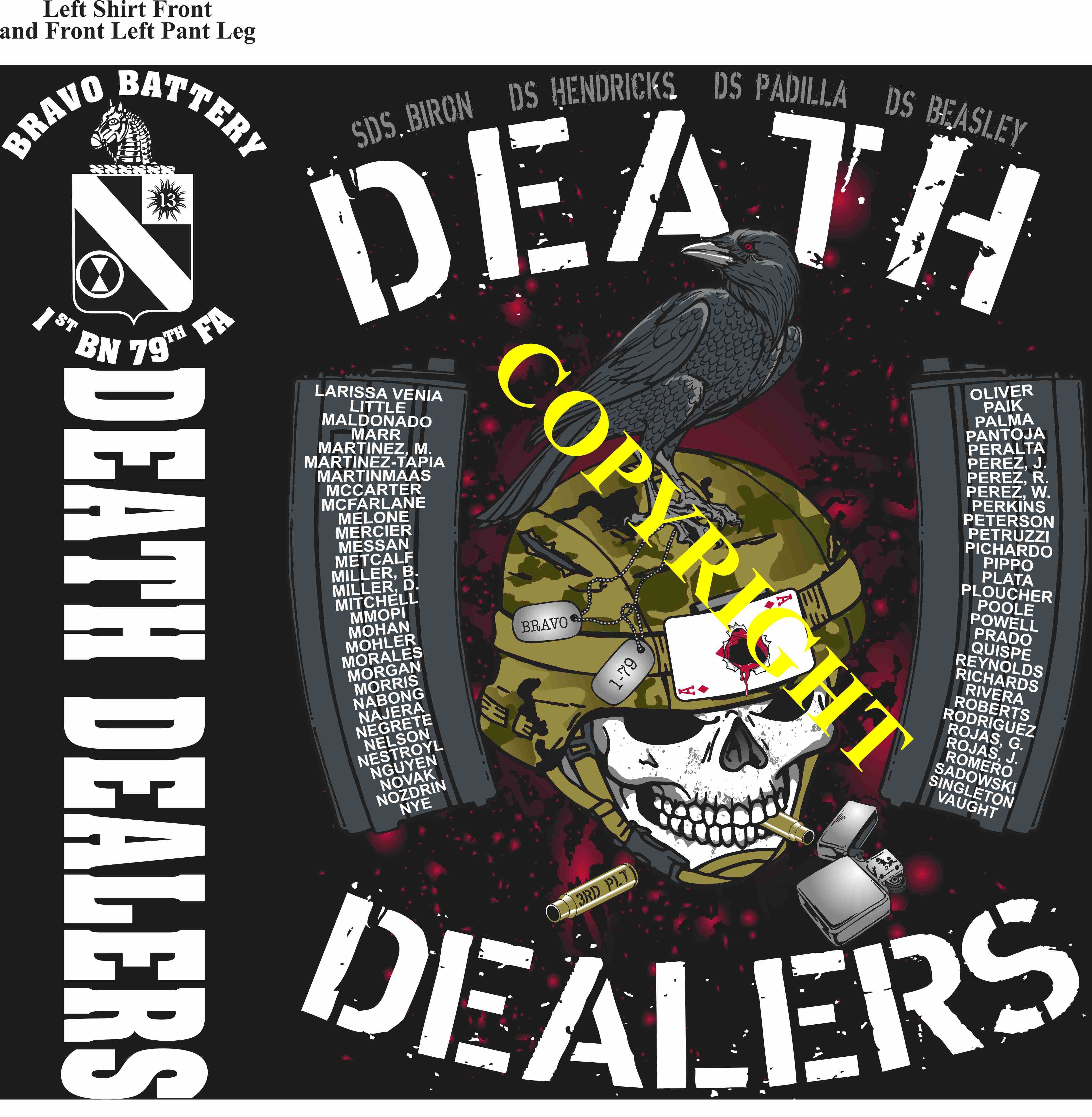 Platoon Items (direct-to-garment print) BRAVO 1st 79th DEATH DEALERS 3rd PLATOON FEB 2025 GRADUATED 2-14-2025