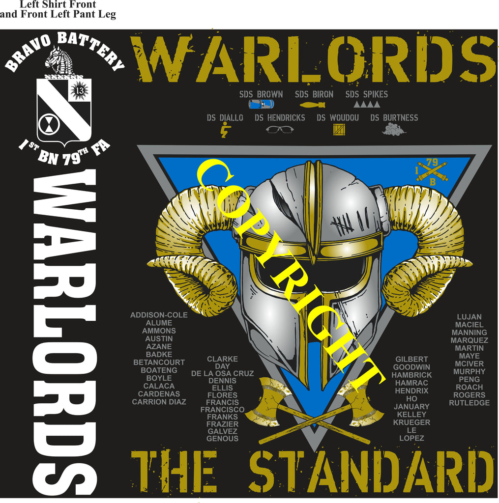 Platoon Items (direct-to-garment print) BRAVO 1st 79th WARLORDS 1st PLATOON MAY 2024