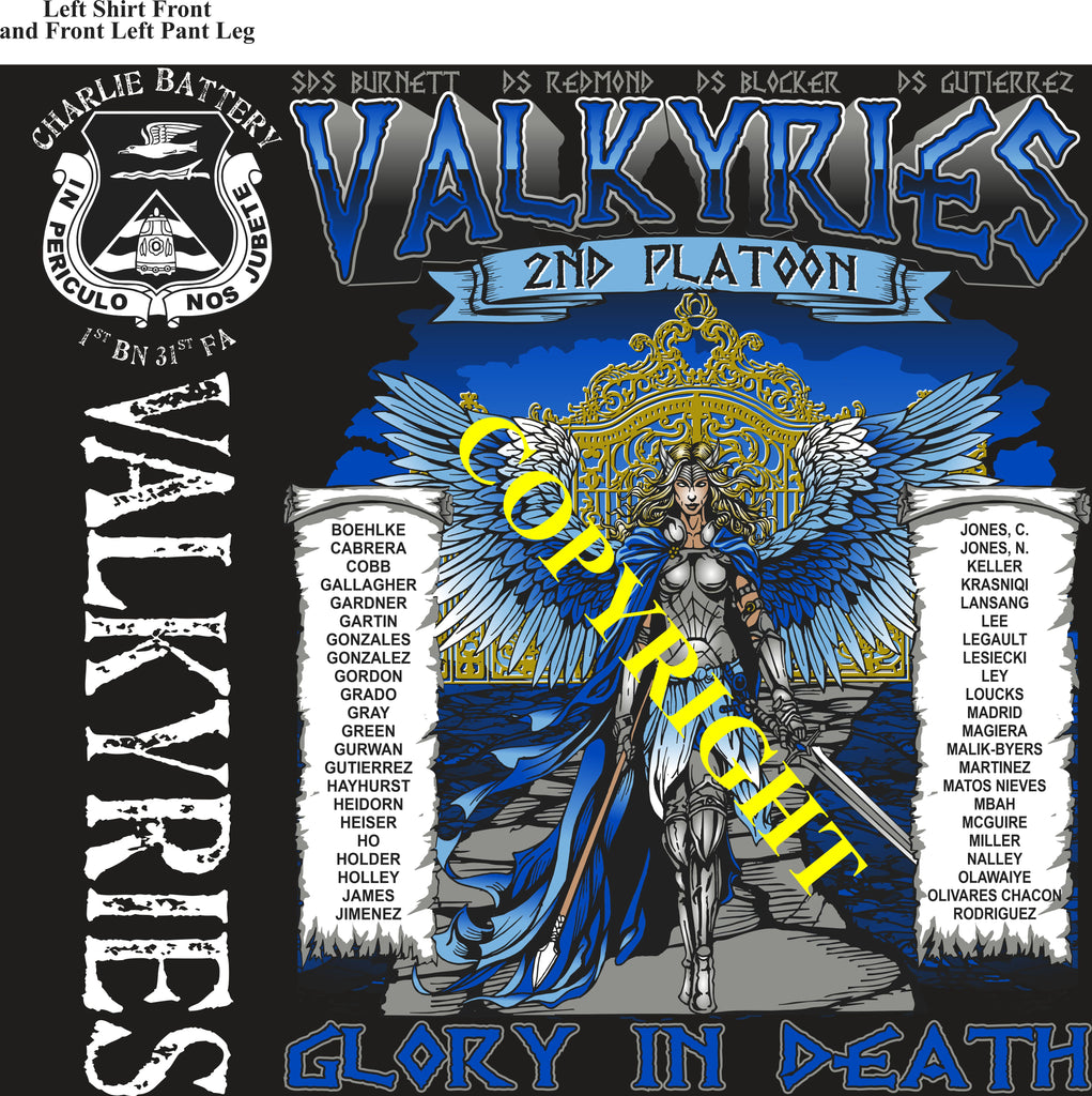 Platoon Items (2nd generation print) CHARLIE 1st 31st VALKYRIES 2nd PLATOON MAR 2024