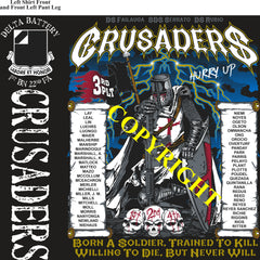 Platoon Items (2nd generation print) DELTA 1st 22nd CRUSADERS 3rd PLATOON MAR 2024