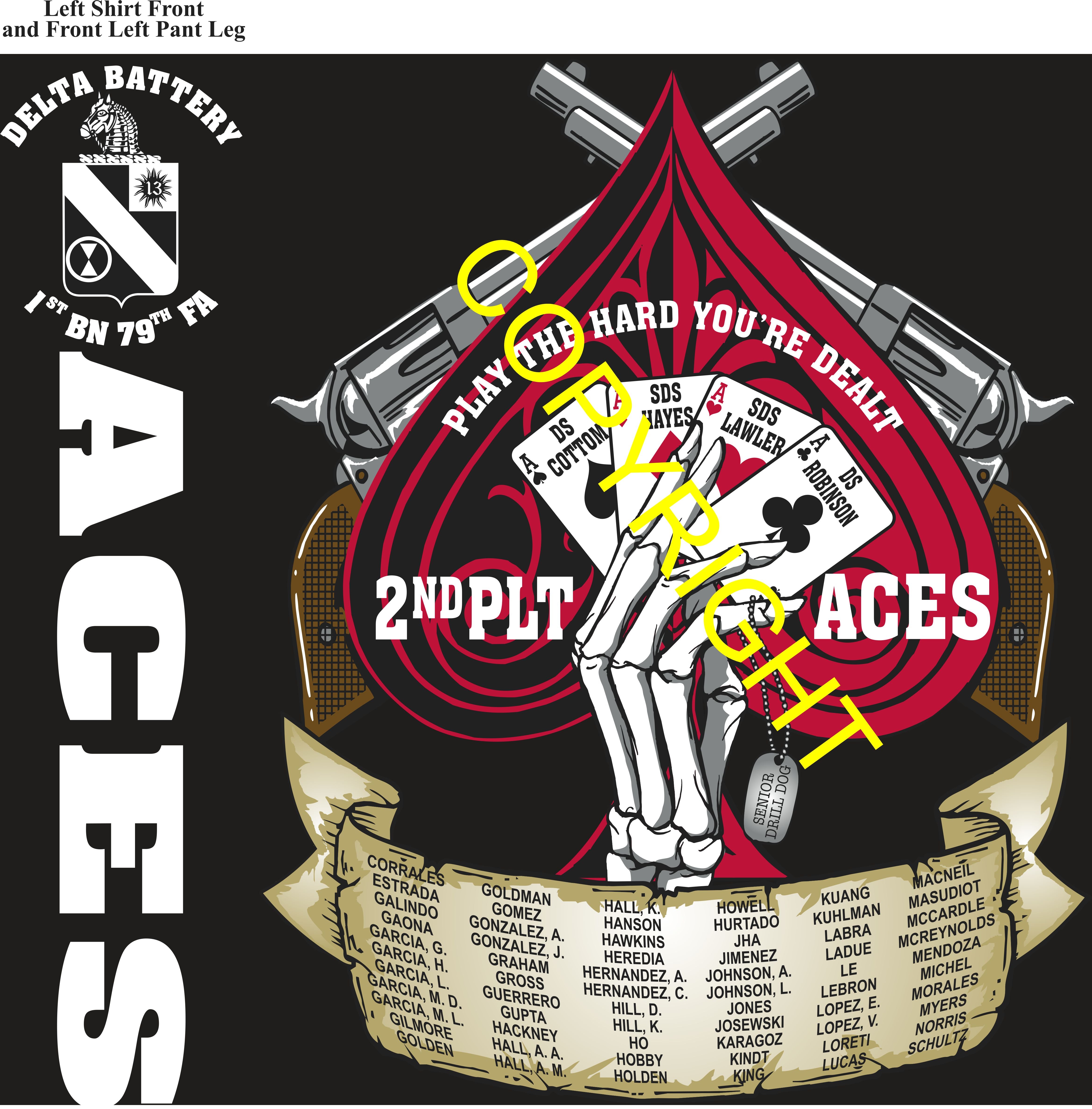 Platoon Items (direct-to-garment print) DELTA 1st 79th ACES 2nd PLATOON OCT 2025 GRADUATED 10-17-2025