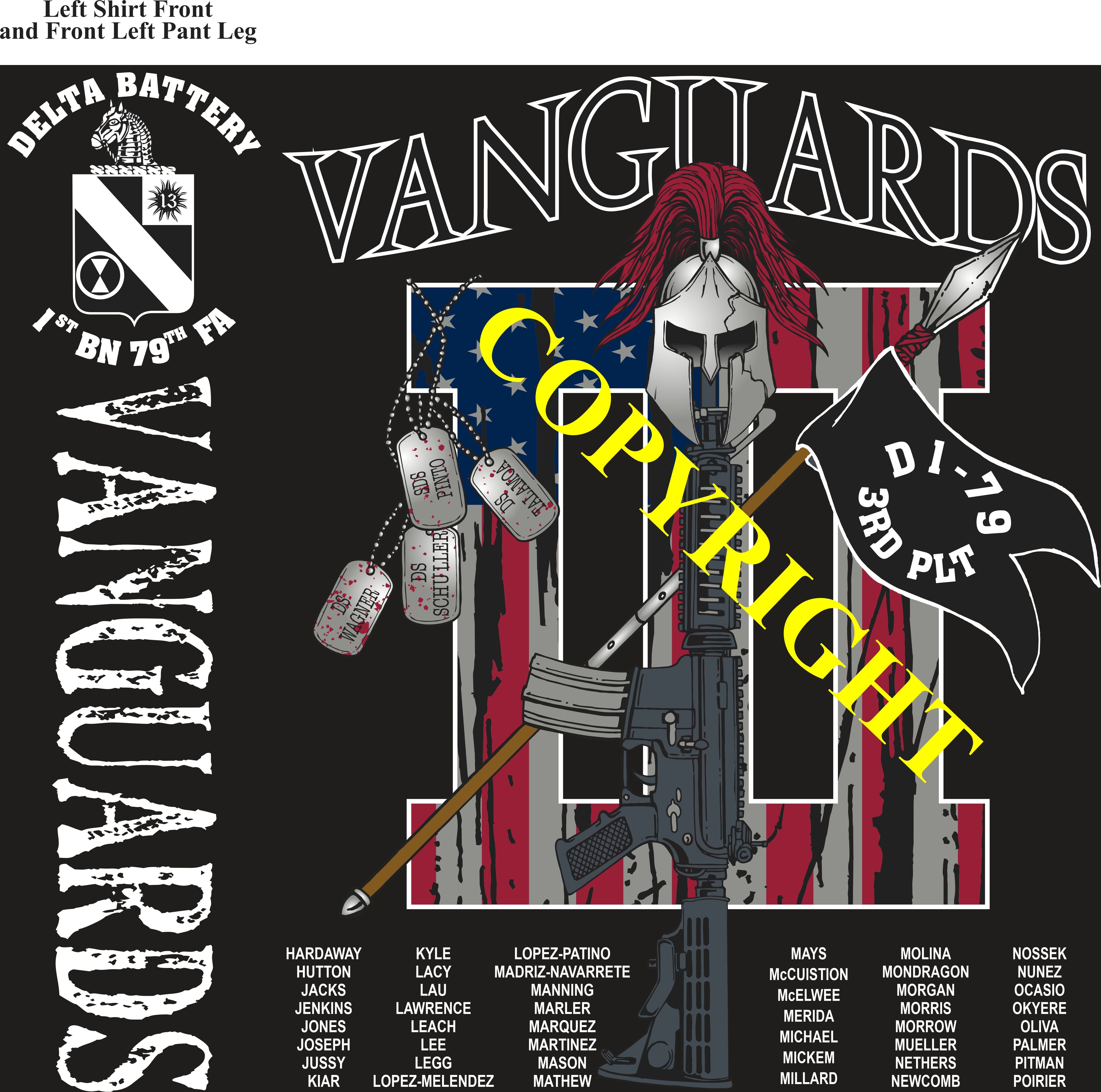 Platoon Items (2nd generation print) DELTA 1st 79th VANGUARDS 3rd Platoon AUG 2023