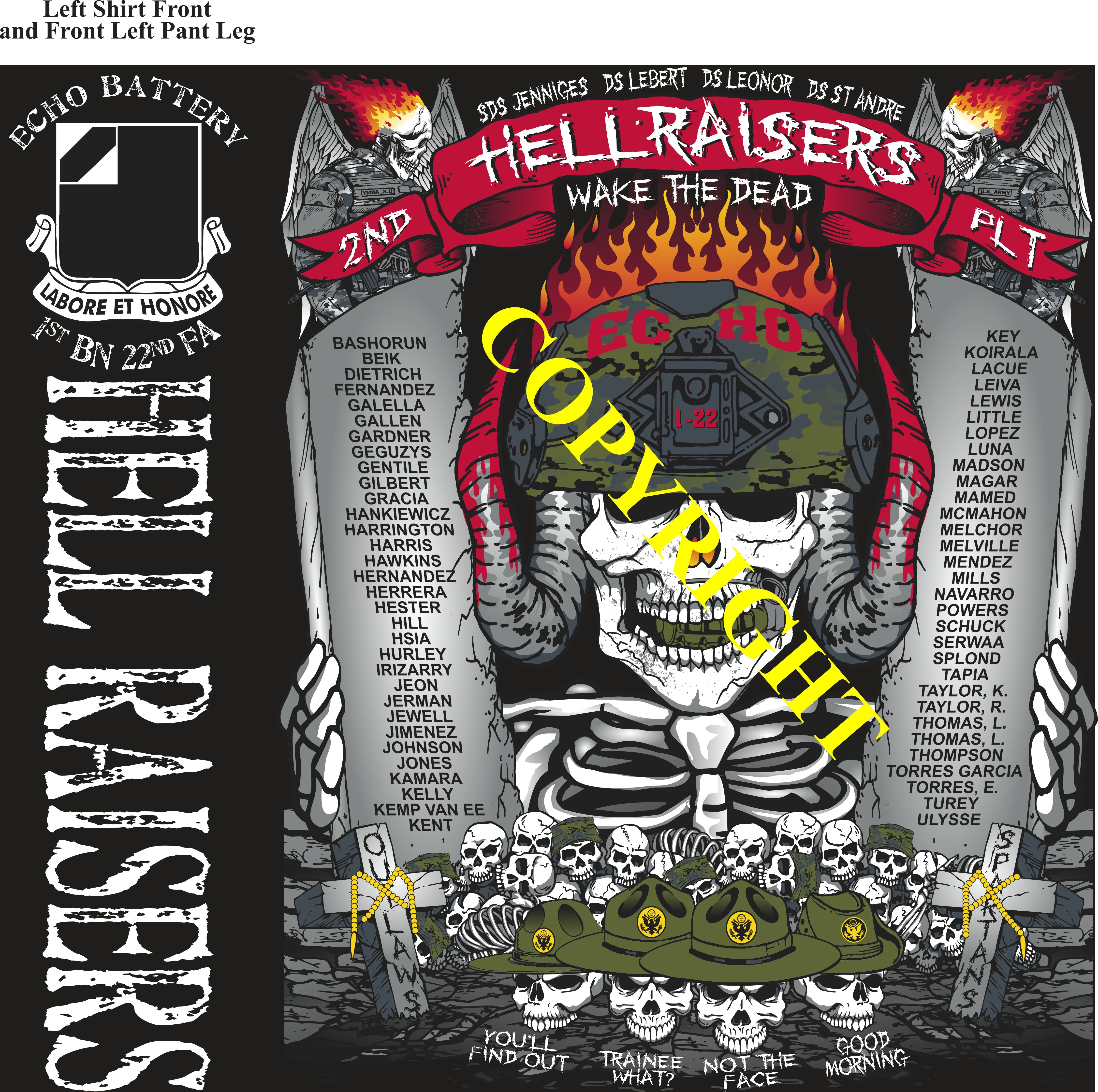 Platoon Items (2nd generation print) ECHO 1st 22nd HELLRAISERS 2nd PLATOON MAR 2024