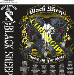 Platoon Items (2nd generation print) ECHO 1st 79th BLACK SHEEP 4th Platoon SEPT 2023