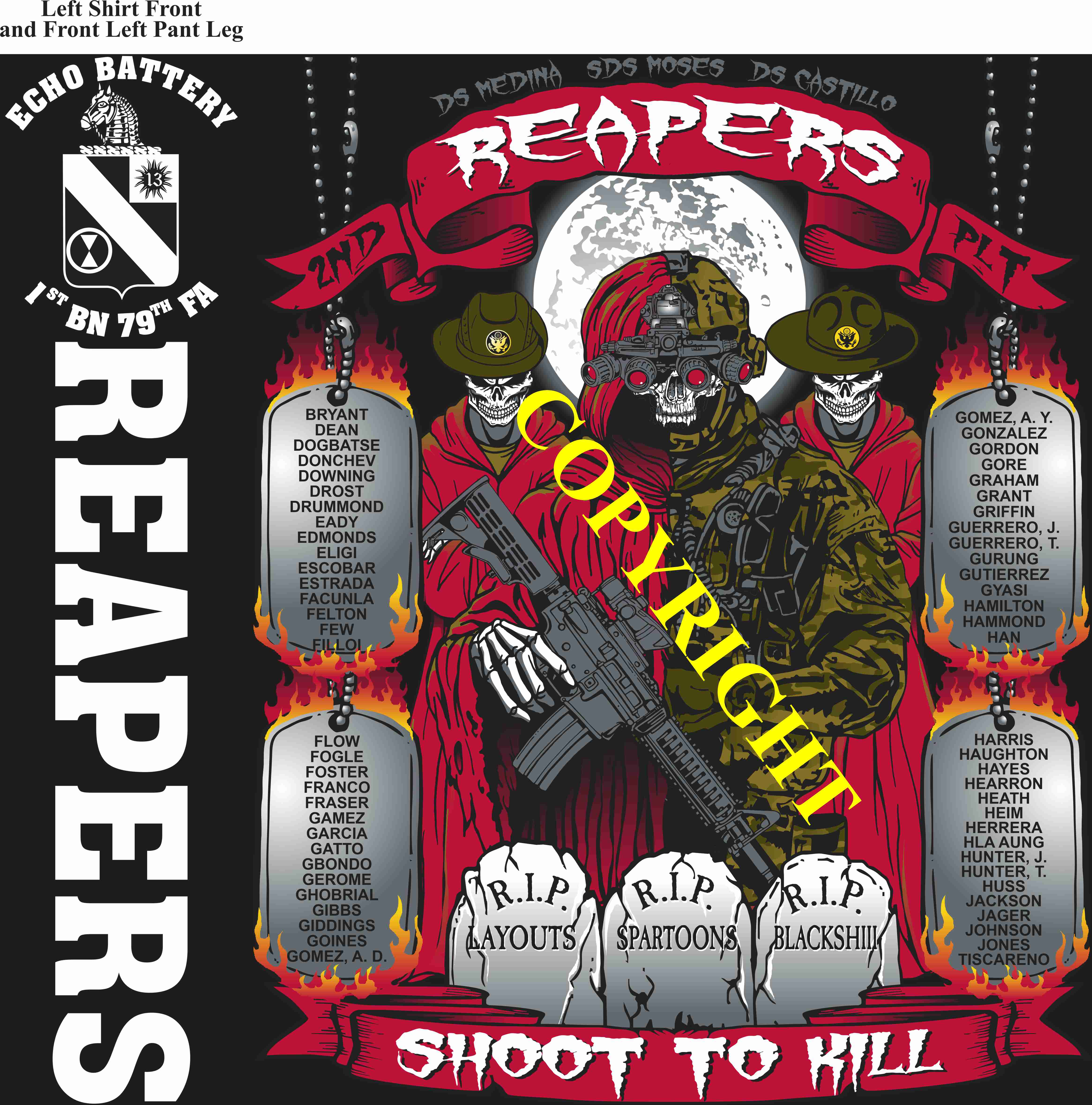 Platoon Items (direct-to-garment print) ECHO 1st 79th REAPERS 2nd PLATOON MAR 2025 GRADUATED 3-14-2025