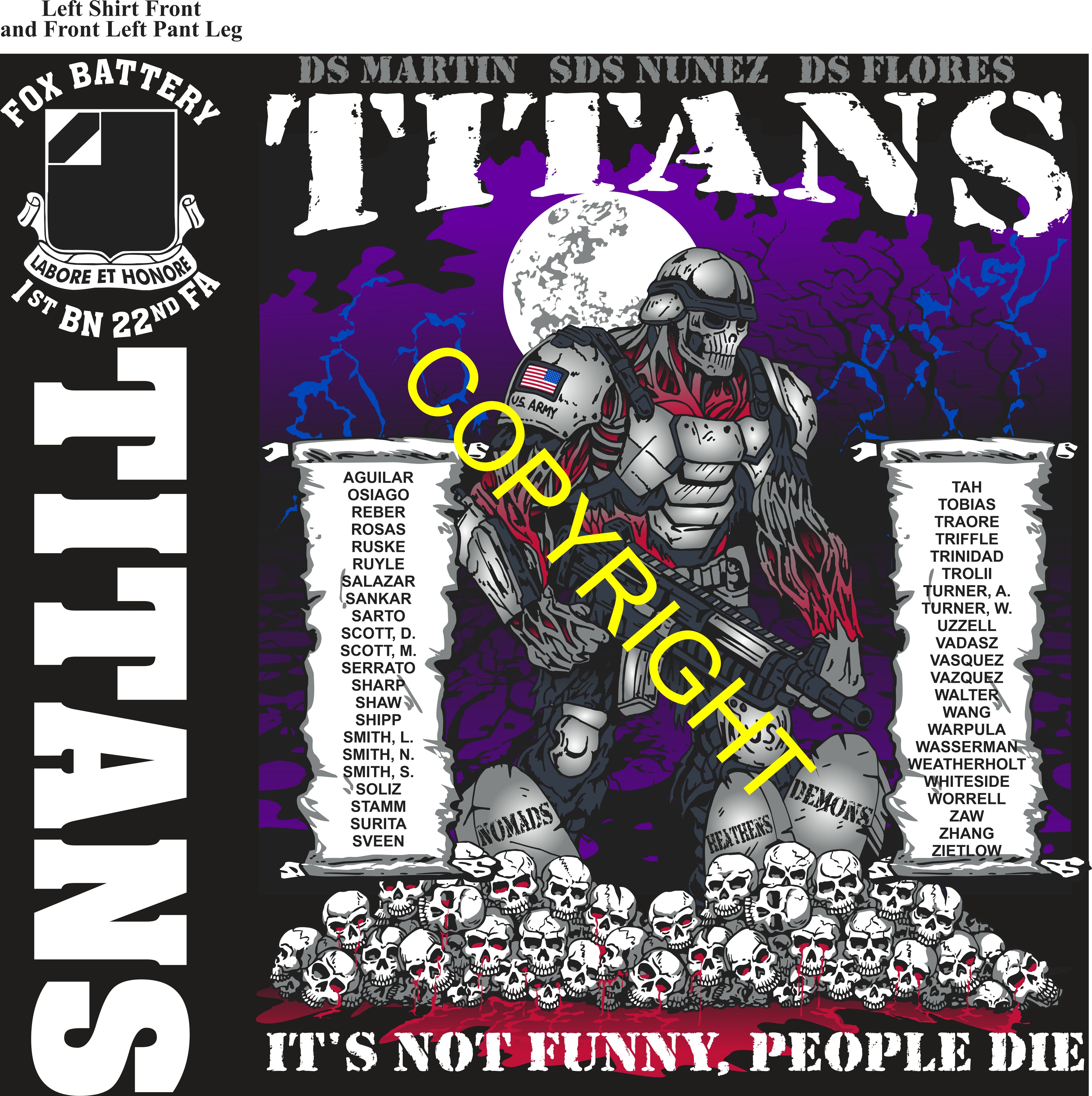 Platoon Items (direct-to-garment print) FOX 1st 22nd TITANS 4th PLATOON OCT 2025 GRADUATED 10-3-2025