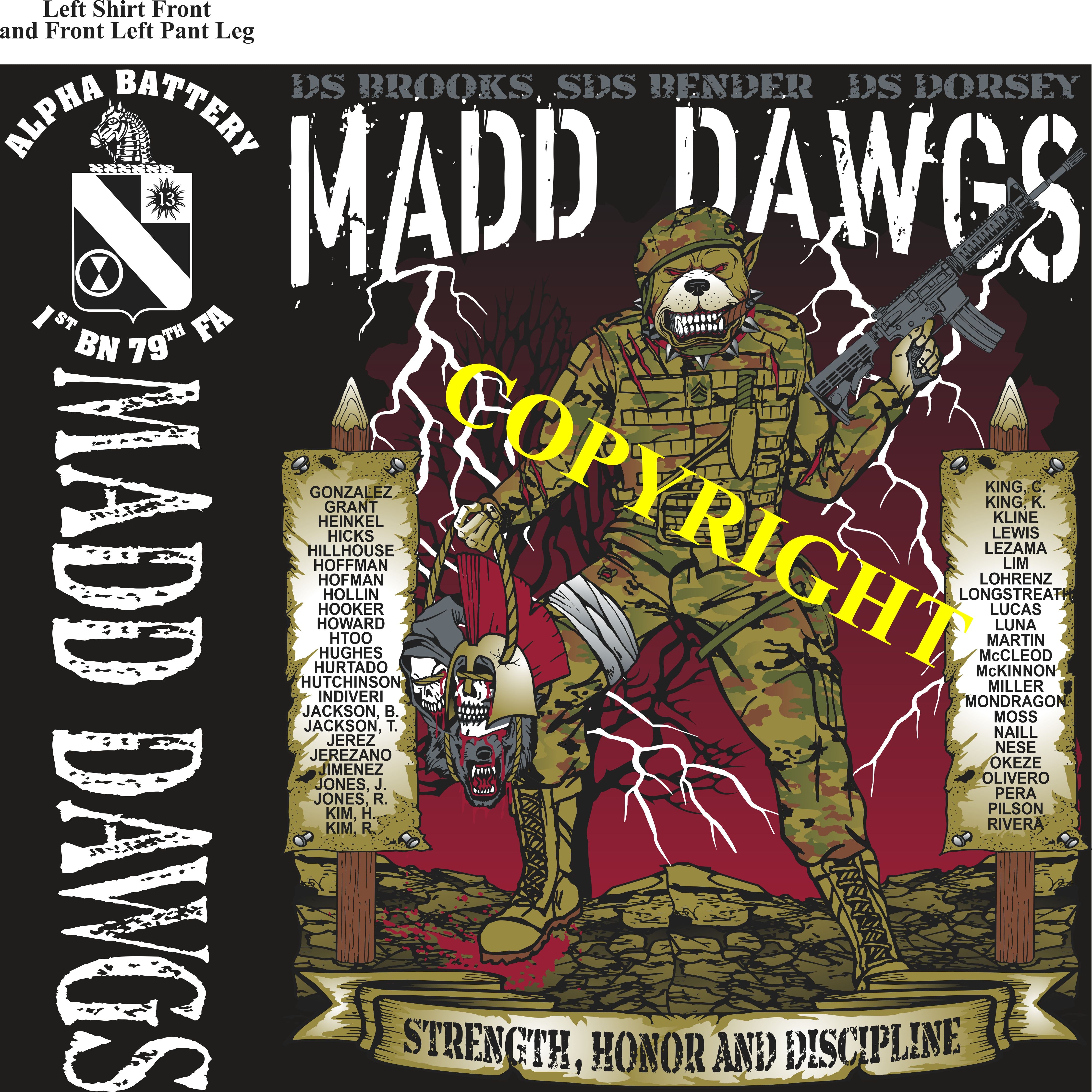Platoon Shirts (2nd generation print) ALPHA 1st 79th MAD DOGS APR 2021