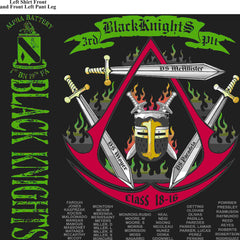 PLATOON SHIRTS (2nd generation print) ALPHA 1st 19th BLACK KNIGHTS MAR 2016
