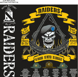 PLATOON SHIRTS (2nd generation print) ALPHA 1st 19th RAIDERS JUNE 2017