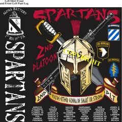 Platoon Shirts (2nd generation print) ALPHA 1st 19th SPARTANS JAN 2019