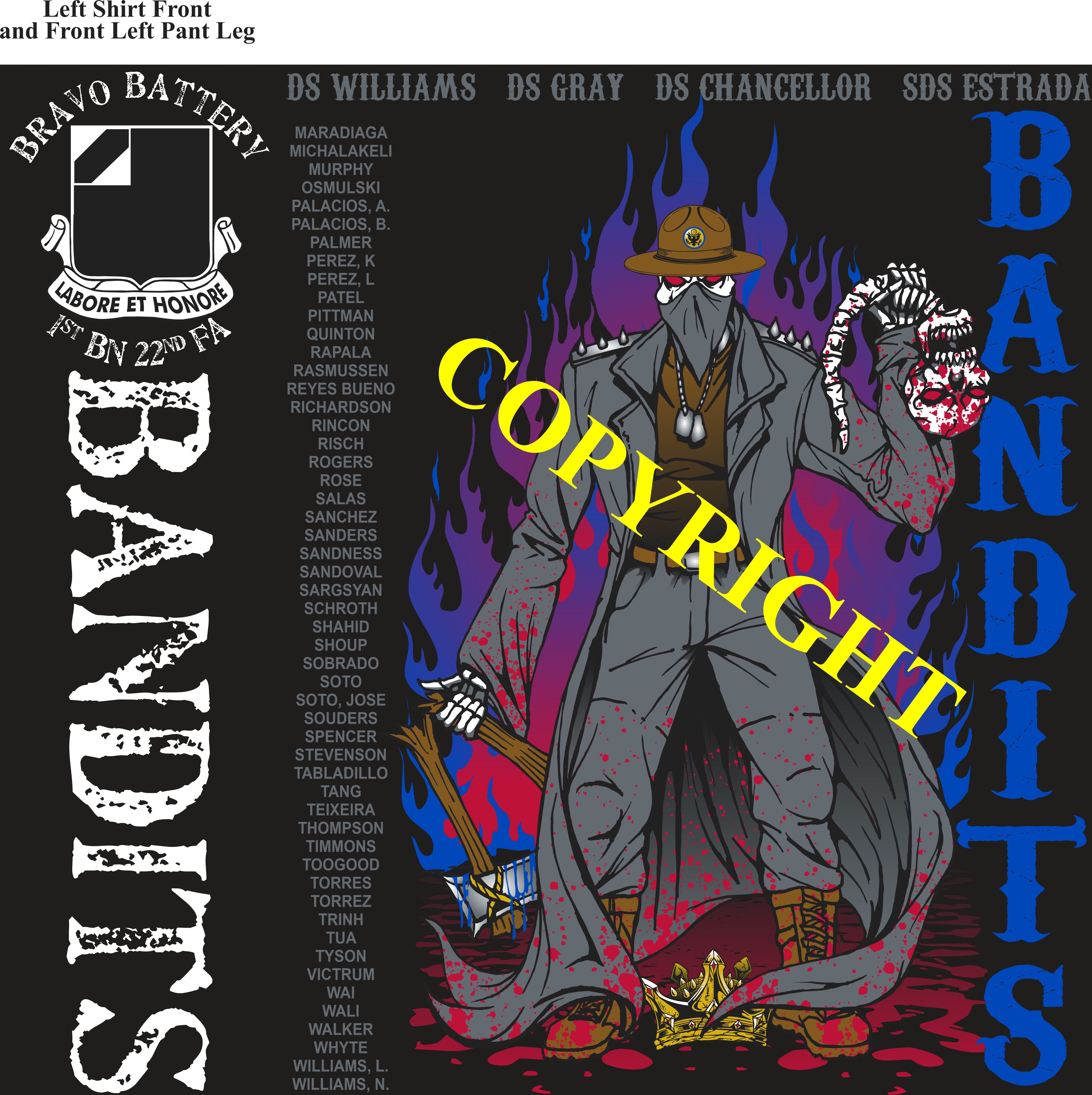 Platoon Items (2nd generation print) BRAVO 1st 22nd BANDITS 4th PLATOON APR 2023