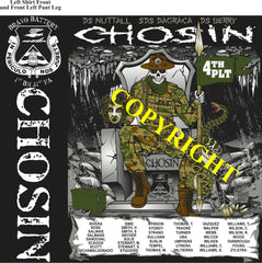 Platoon Items (2nd generation print) BRAVO 1st 31st CHOSIN 4th Platoon JAN 2023
