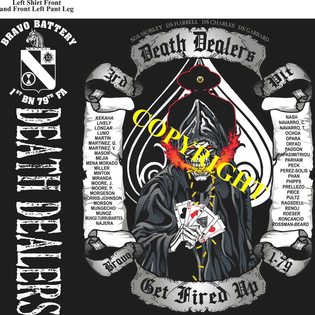 Platoon Shirts (2nd generation print) BRAVO 1st 79th DEATH DEALERS MAY 2021