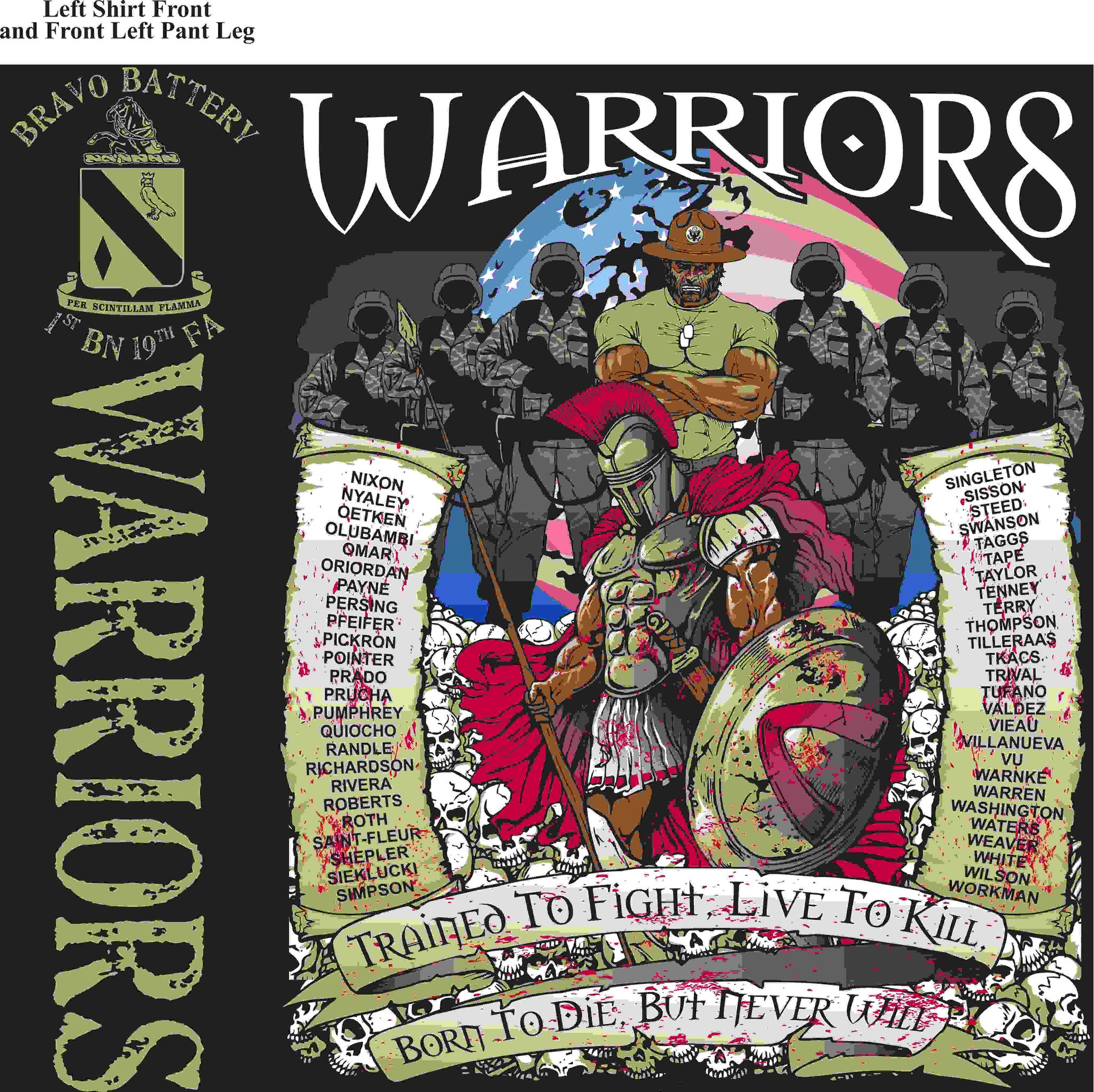PLATOON SHIRTS (digital) BRAVO 1st 19th WARRIORS FEB 2016