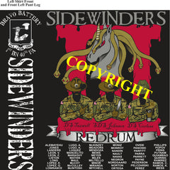 Platoon Shirts (2nd generation print) BRAVO 1st 40th SIDEWINDERS NOV 2019
