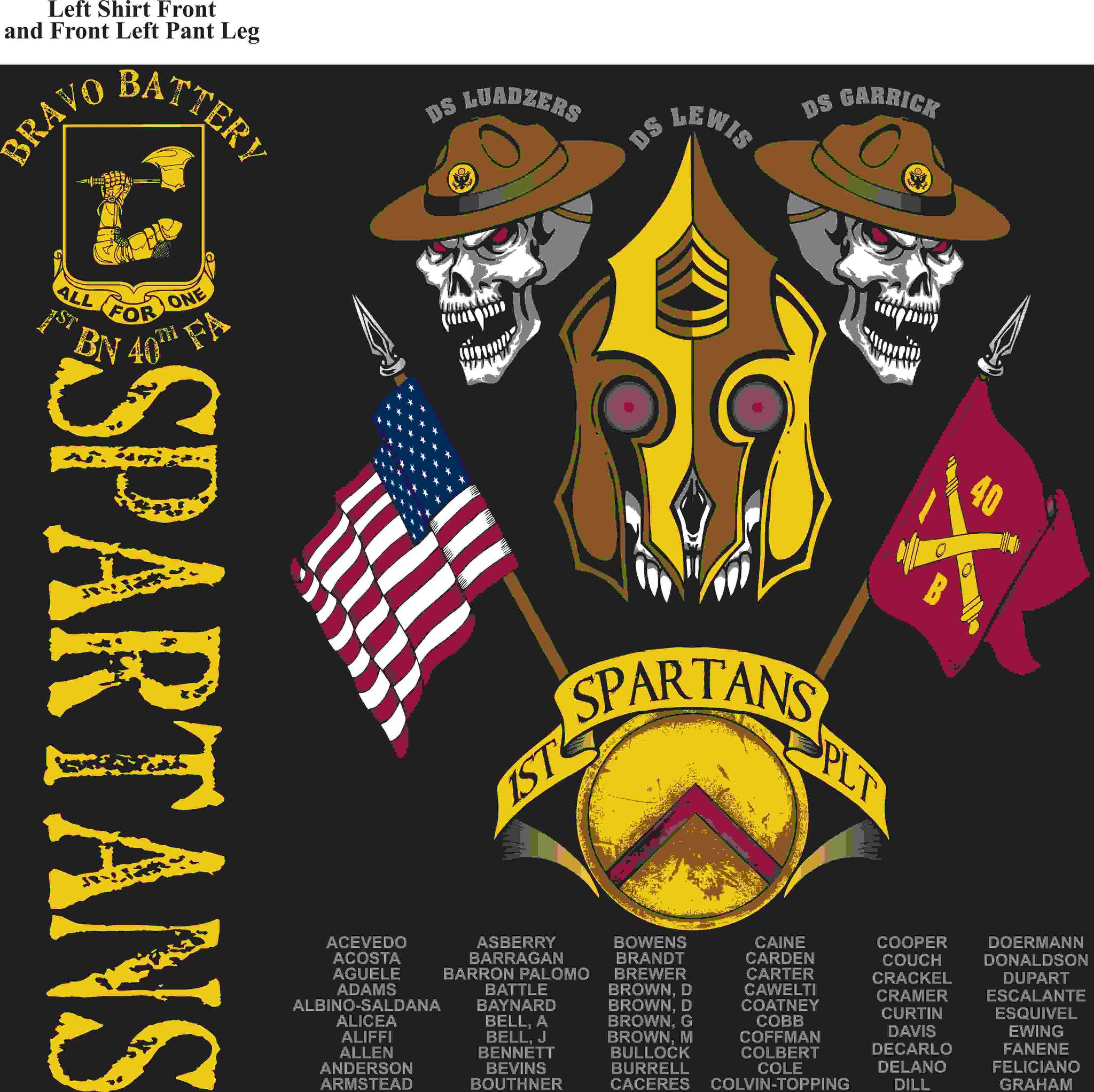 PLATOON SHIRTS (digital) BRAVO 1st 40th SPARTANS JAN 2016