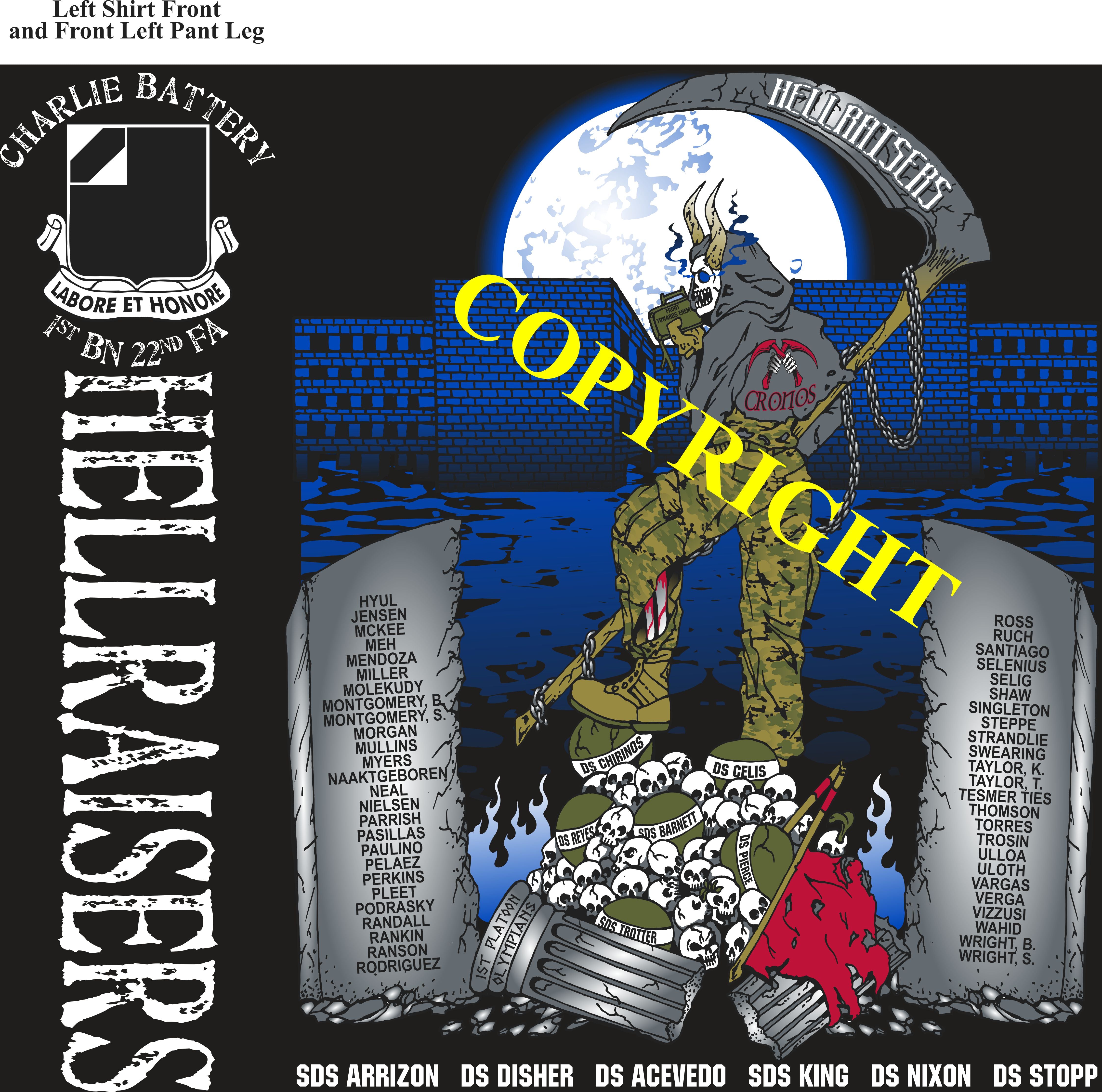 Platoon Items (2nd generation print) CHARLIE 1st 22nd HELL RAISERS APR 2022