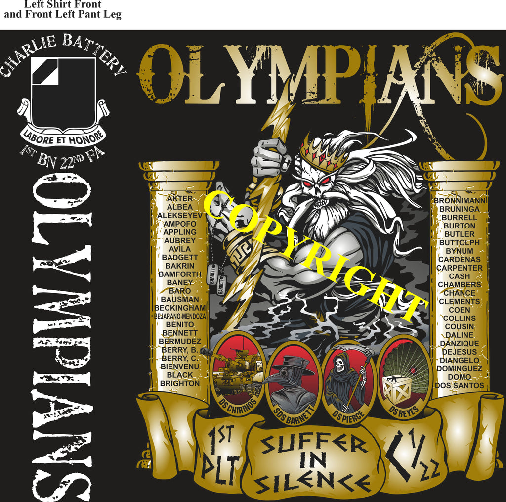 Platoon Items (2nd generation print) CHARLIE 1st 22nd OLYMPIANS FEB 2022