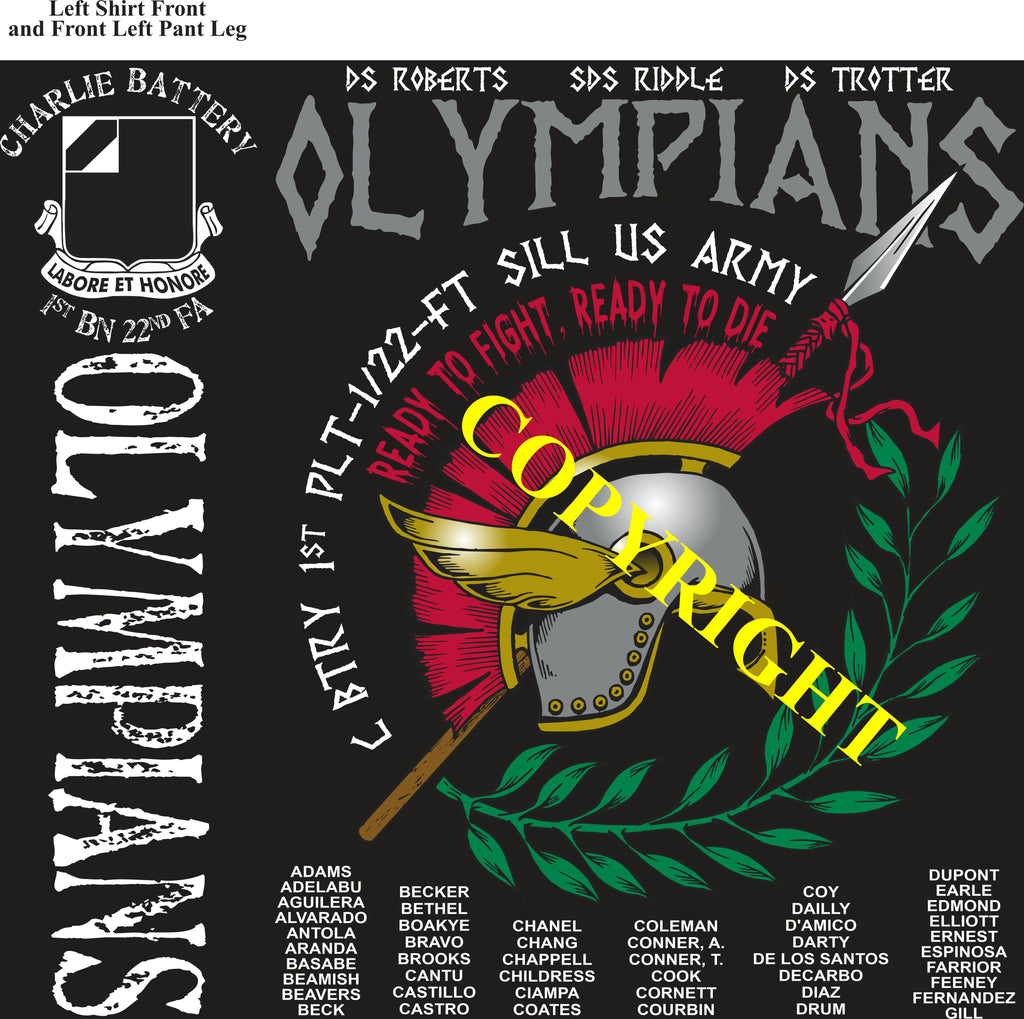 Platoon Items (2nd generation print) CHARLIE 1st 22nd OLYMPIANS 1st Platoon FEB 2023