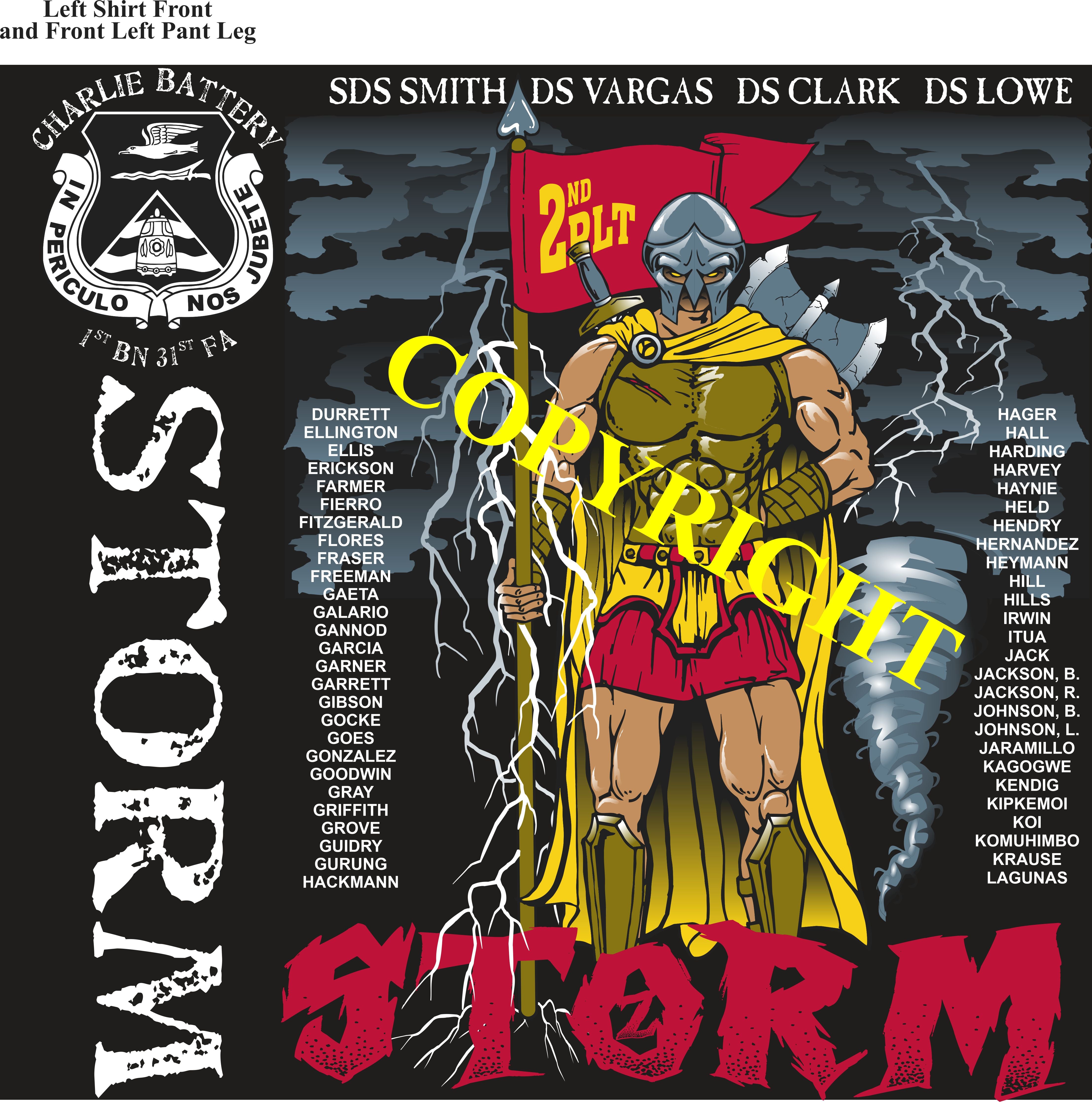Platoon Items (2nd generation print) CHARLIE 1st 31st STORM NOV 2021