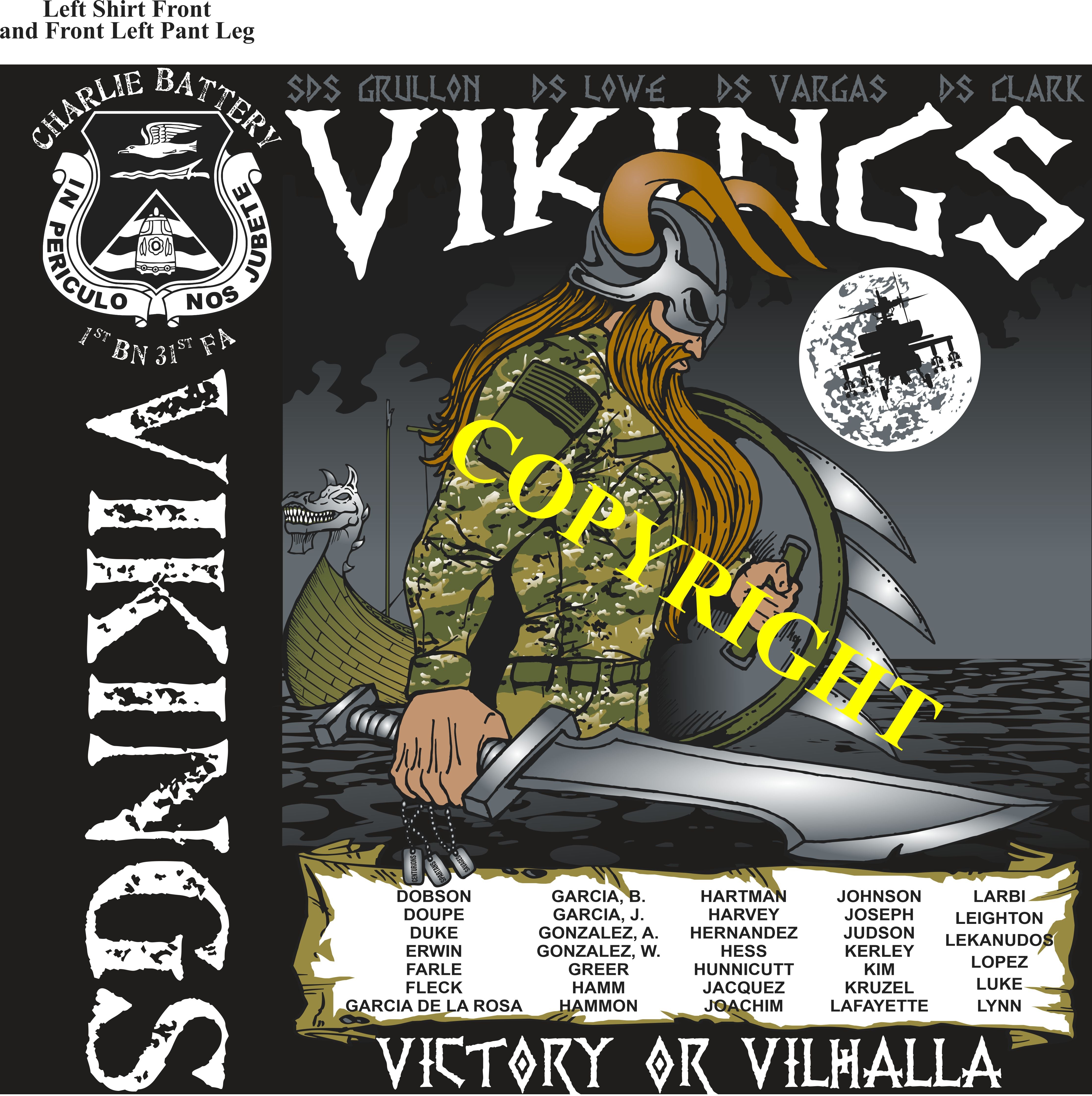 Platoon Items (2nd generation print) CHARLIE 1st 31st VIKINGS MAR 2022