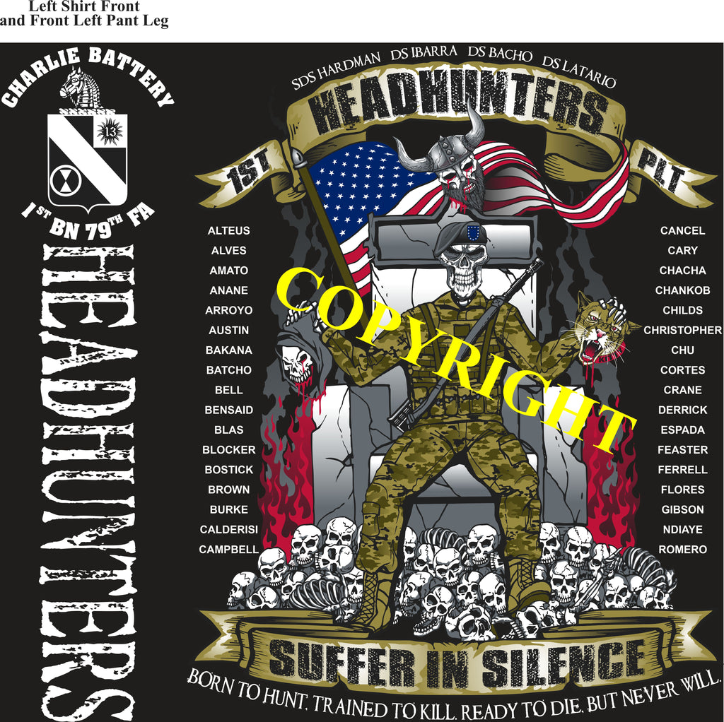 Platoon Shirts (2nd generation print) CHARLIE 1st 79th HEAD HUNTERS MAY 2021