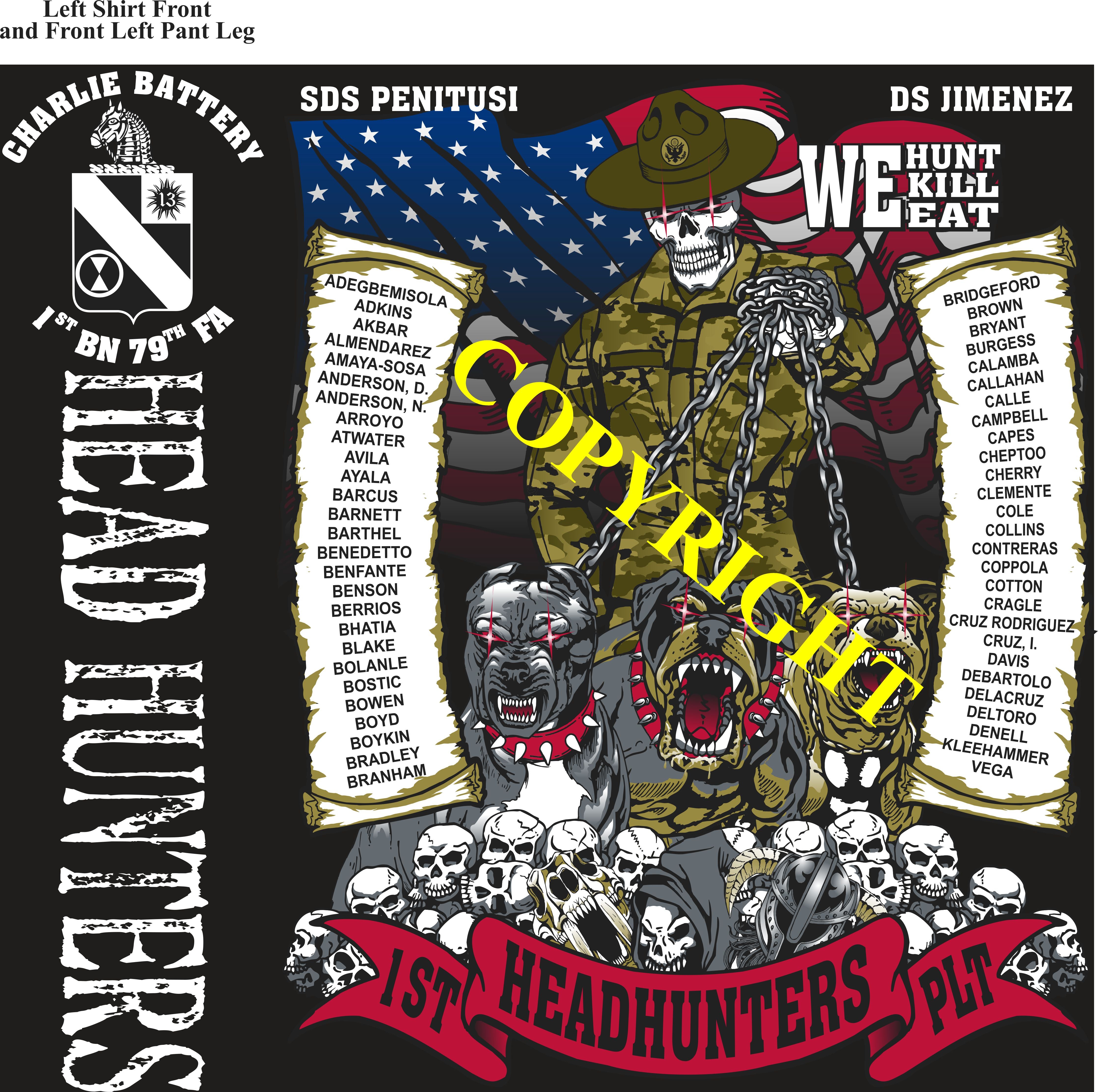 Platoon Items (2nd generation print) CHARLIE 1st 79th HEAD HUNTERS NOV 2022