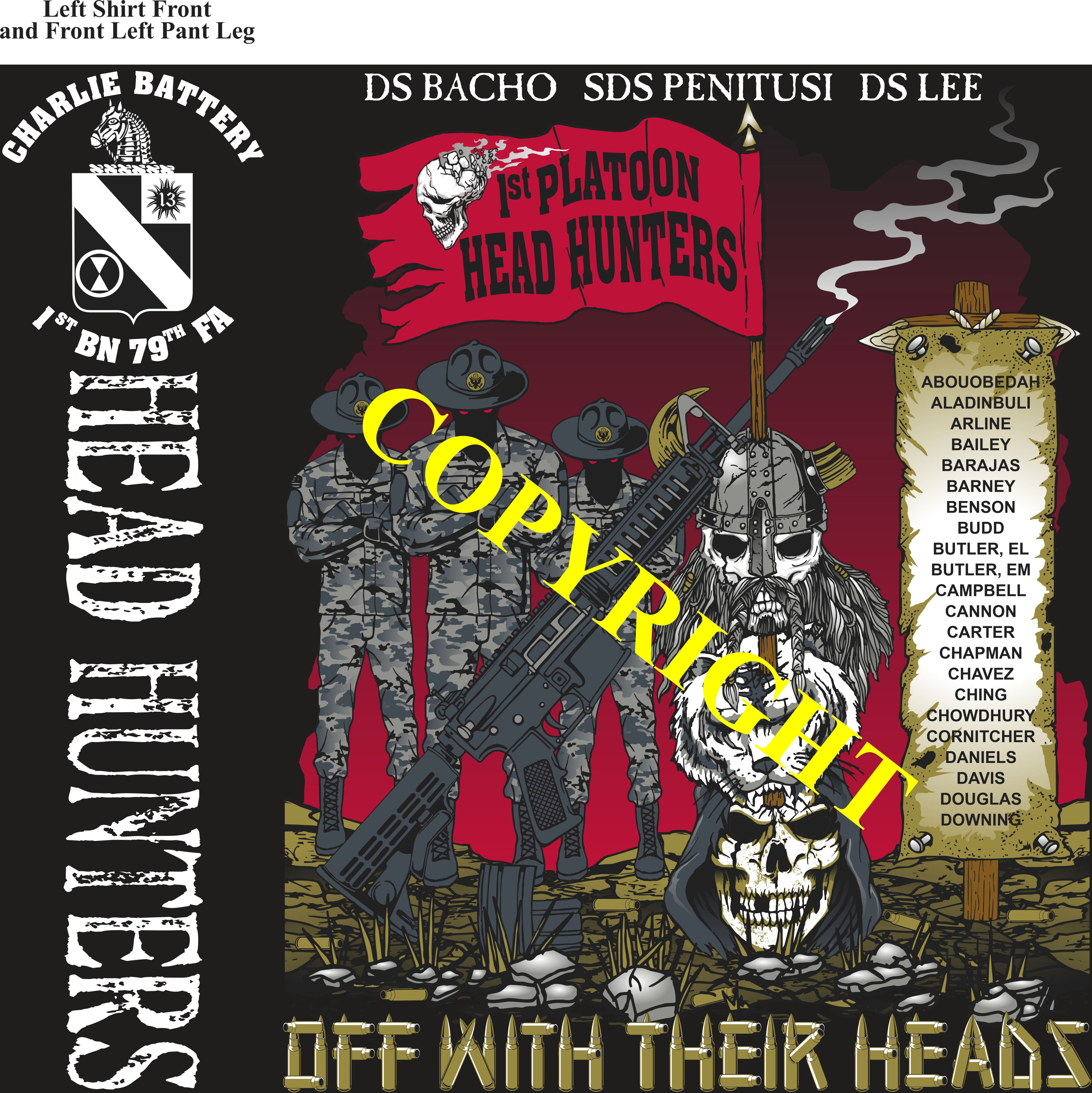 Platoon Items (2nd generation print) CHARLIE 1st 79th HEAD HUNTERS MAY 2022