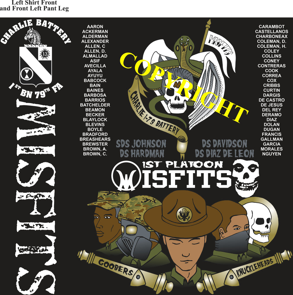 Platoon Shirts (2nd generation print) CHARLIE 1st 79th MISFITS OCT 2020