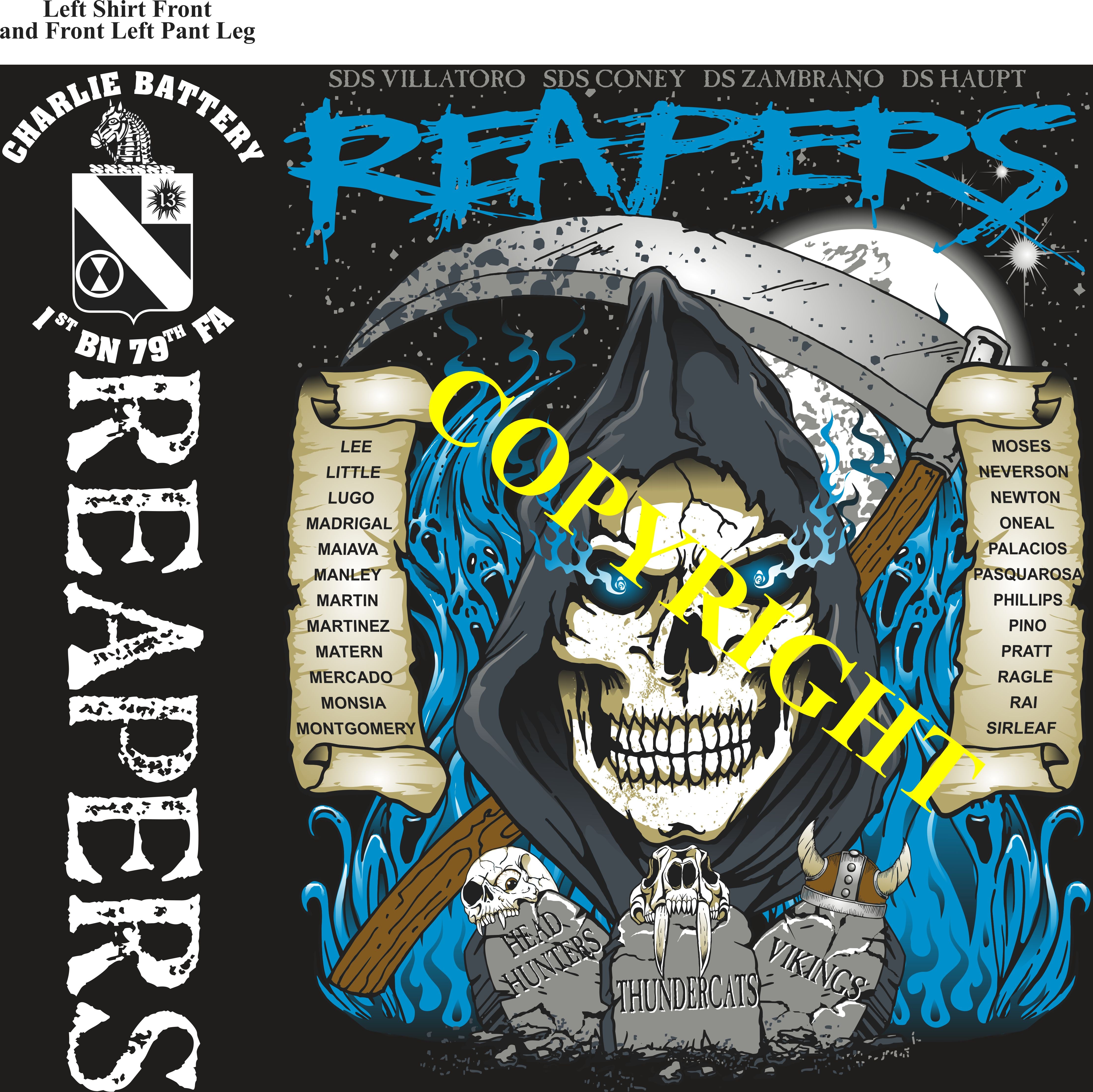 Platoon Items (2nd generation print) CHARLIE 1st 79th REAPERS MAY 2022