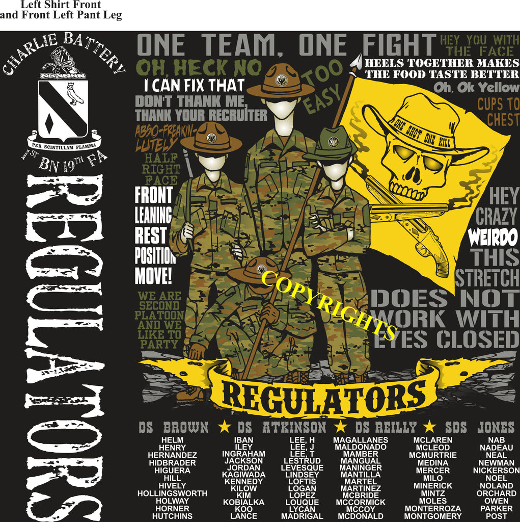 Platoon Shirts (2nd generation print) CHARLIE 1st 19th REGULATORS DEC 2018