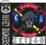 PLATOON SHIRTS (2nd generation print) CHARLIE 1st 31st HONEY BADGERS FEB 2017