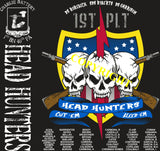Platoon Shirts (2nd generation print) CHARLIE 1st 40th HEAD HUNTERS MAR 2019