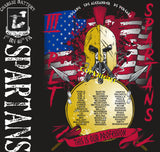 Platoon Shirts (2nd generation print) CHARLIE 1st 40th SPARTANS DEC 2018