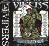 PLATOON SHIRTS (2nd generation print) CHARLIE 1st 40th VIPERS NOV 2016