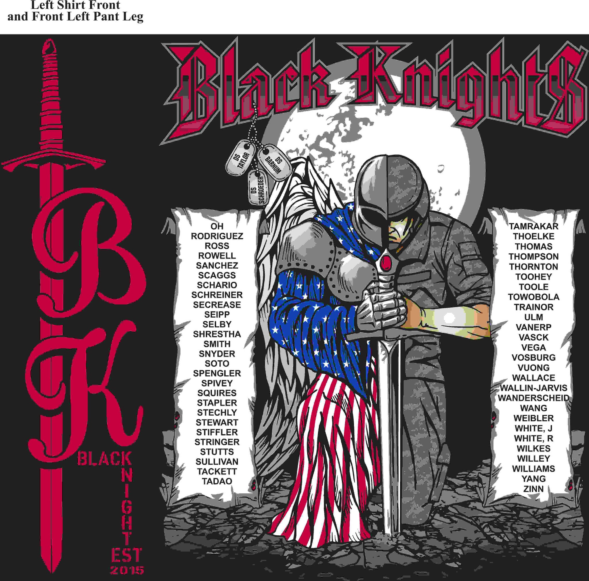 PLATOON SHIRTS (digital) CHARLIE 1st 79th BLACK KNIGHTS JAN 2016