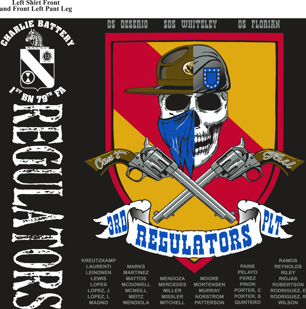 Platoon Shirts (2nd generation print) CHARLIE 1st 79th REGULATORS MAY 2018