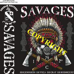 Platoon Shirts (2nd generation print) CHARLIE 1st 79th SAVAGES MAR 2020