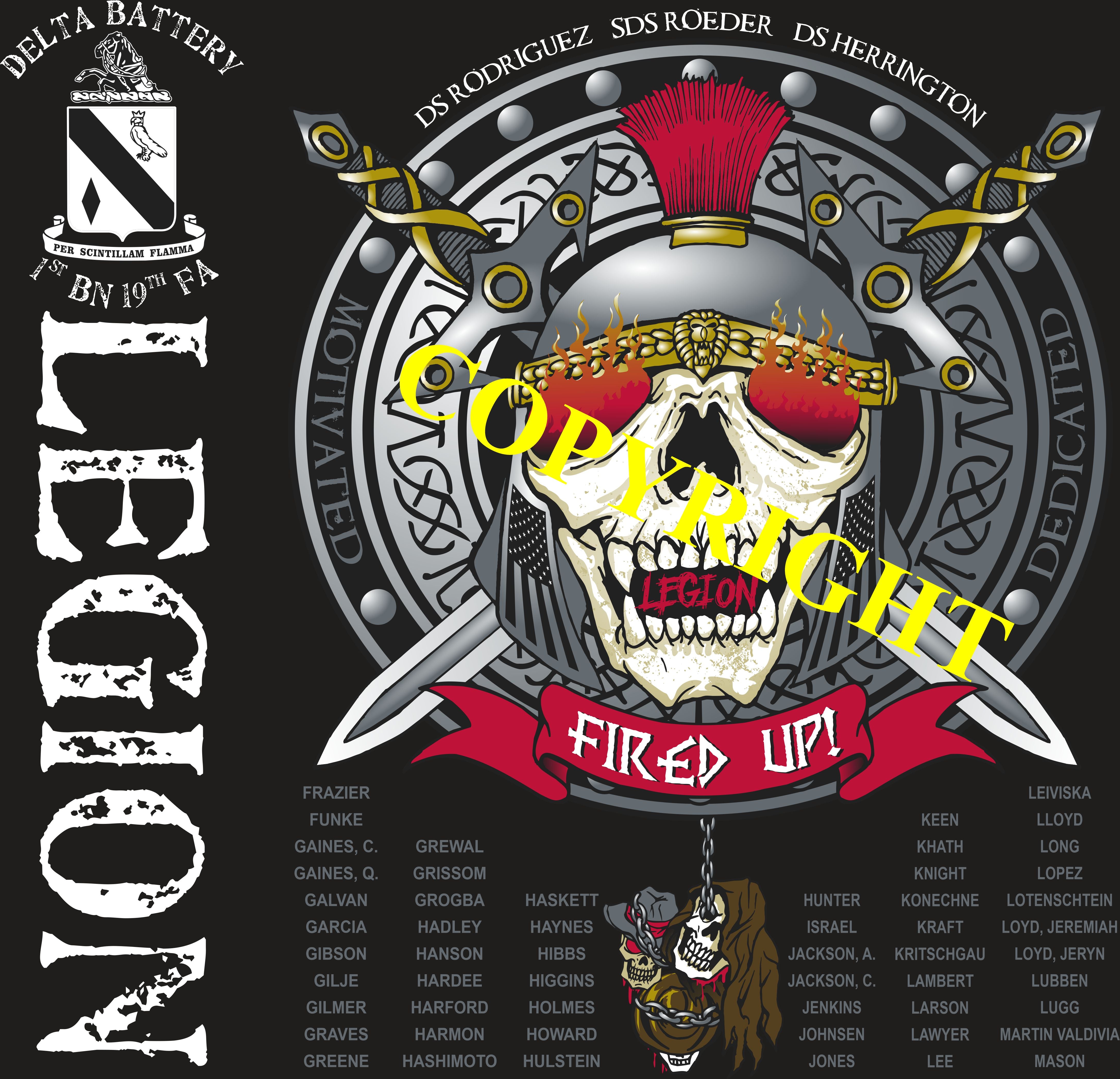 Platoon Shirts (2nd generation print) DELTA 1st 19th LEGION AUG 2020