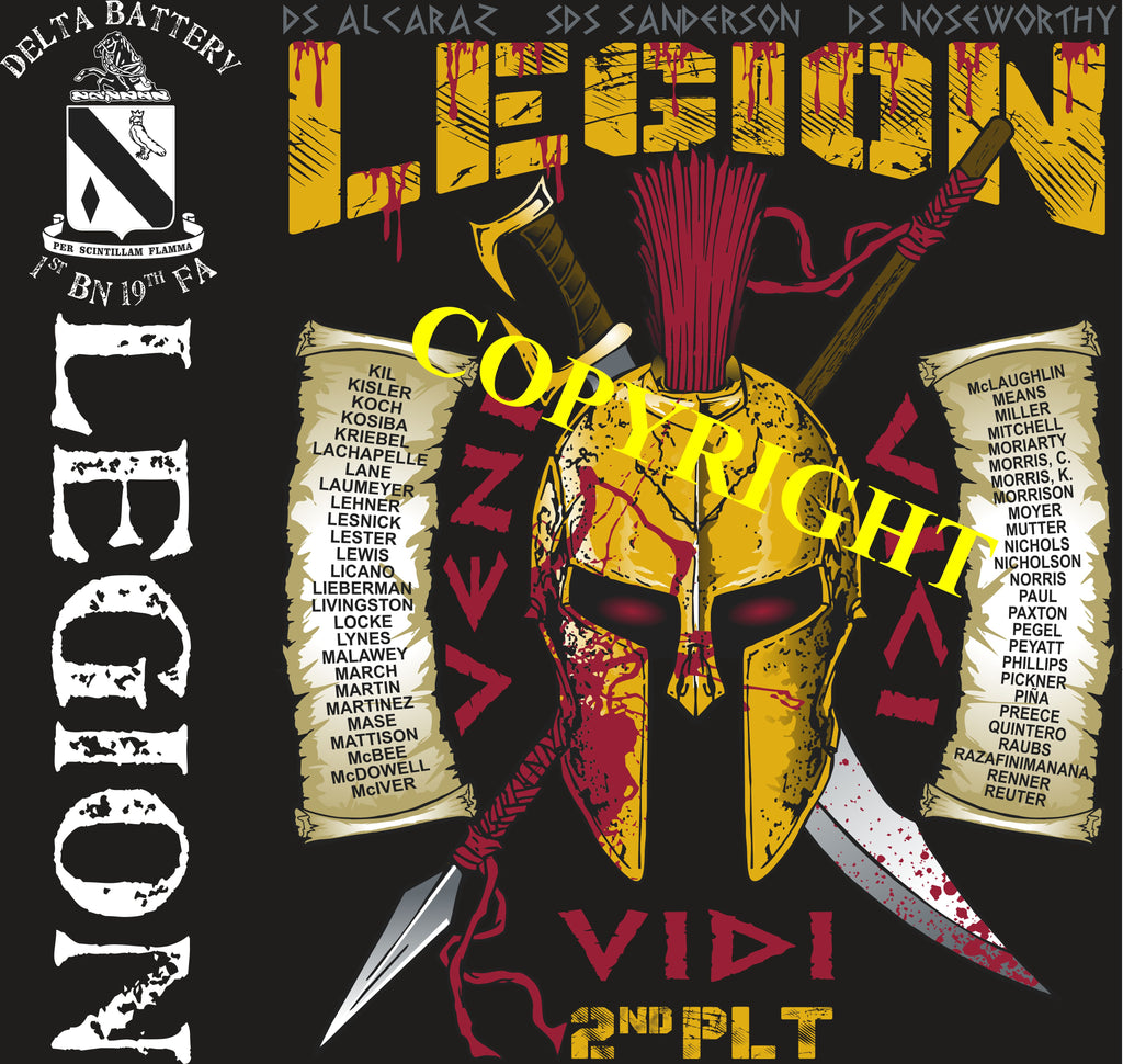Platoon Shirts (2nd generation print) DELTA 1st 19th LEGION AUG 2021