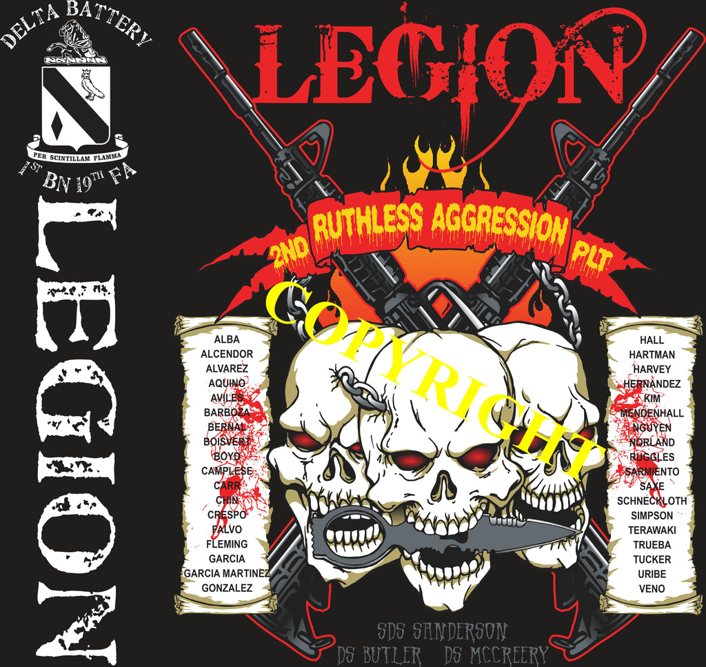 Platoon Shirts (2nd generation print) DELTA 1st 19th LEGION OCT 2020