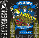 Platoon Shirts (2nd generation print) DELTA 1st 19th RENEGADES AUG 2020