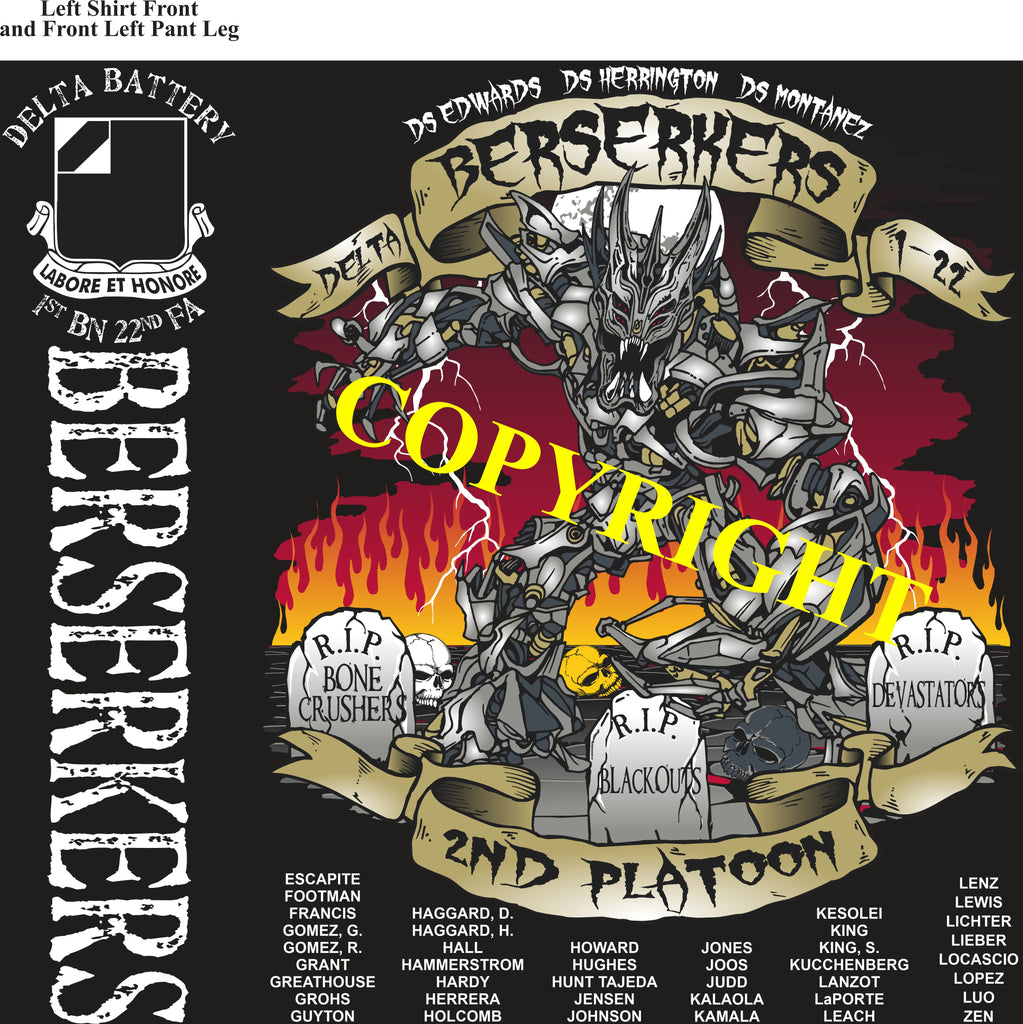 Platoon Shirts DELTA 1st 22nd BERSERKERS MAR 2021