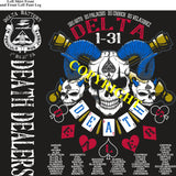 Platoon Items (2nd generation print) DELTA 1st 31st DEATH DEALERS DEC 2021
