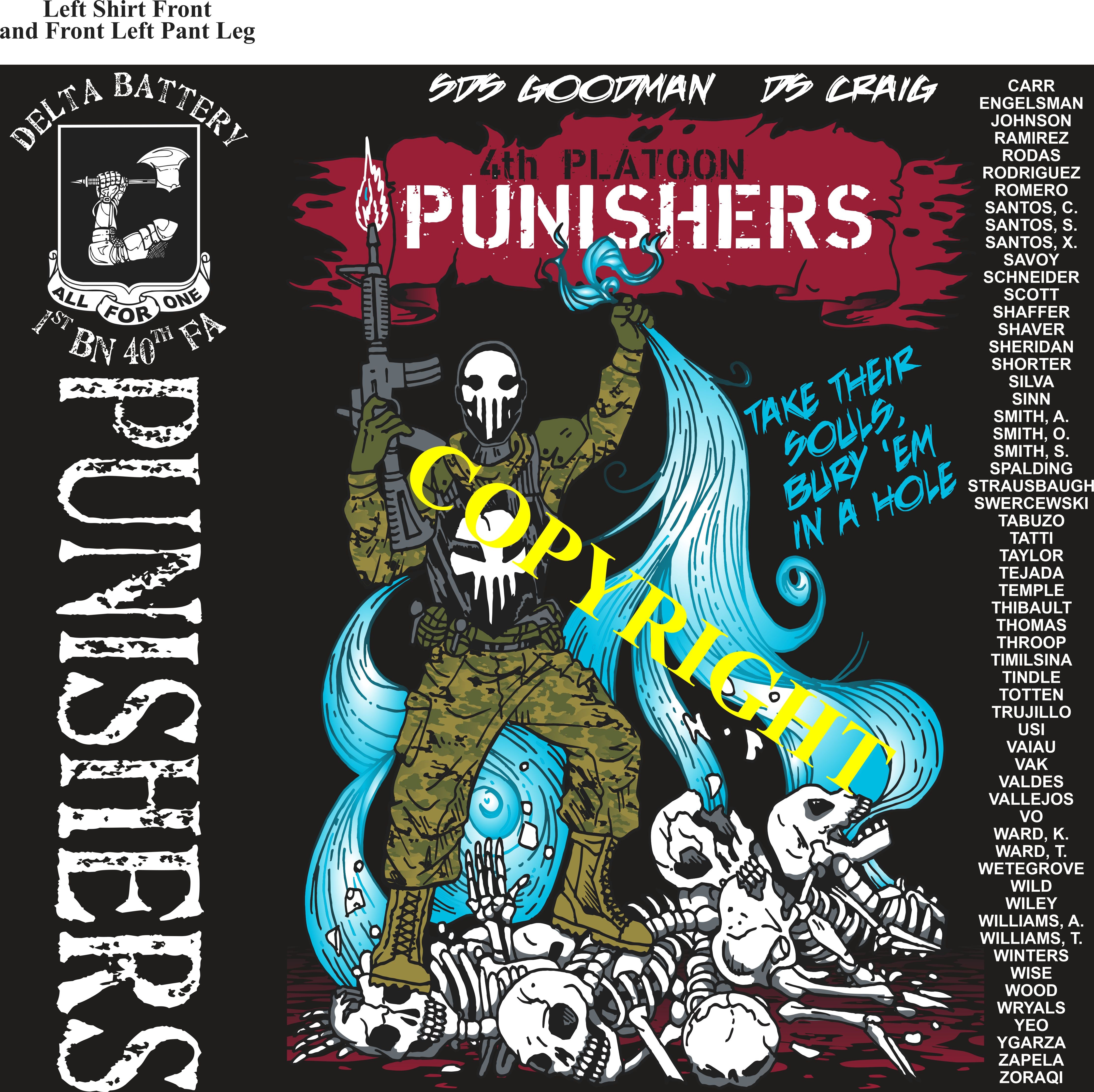 Platoon Items (2nd generation print) DELTA 1st 40th PUNISHERS SEPT 2022