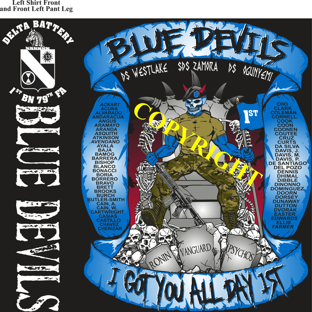 Platoon Items (2nd generation print) DELTA 1st 79th BLUE DEVILS OCT 2022